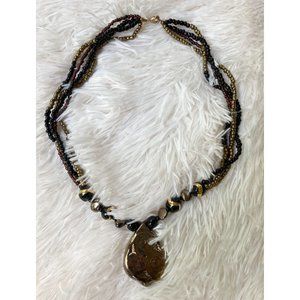 Kazuri Beads One of a Kind Pendant Bead Necklace